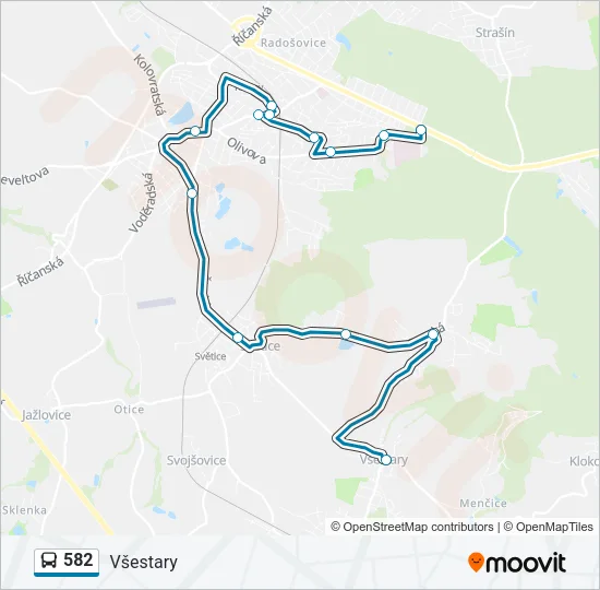 582 Bus Line Map
