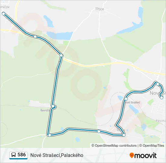 586 Bus Line Map