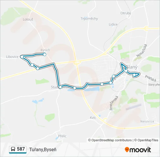 Автобус 587: карта маршрута