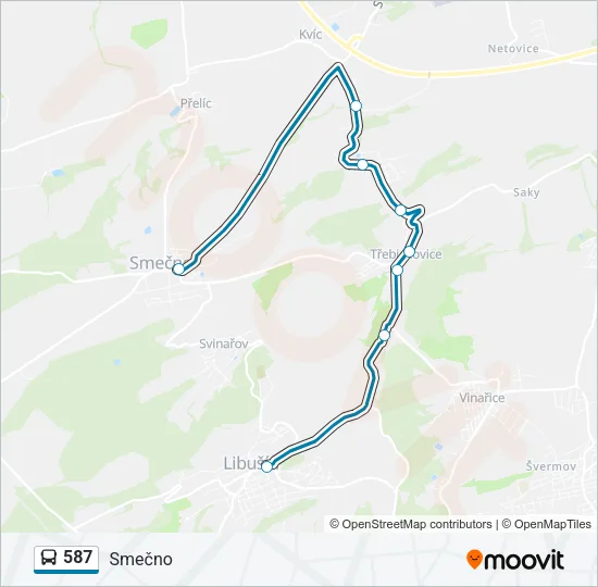 587 Bus Line Map