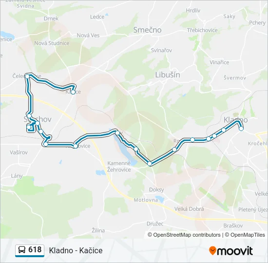 618 Bus Line Map