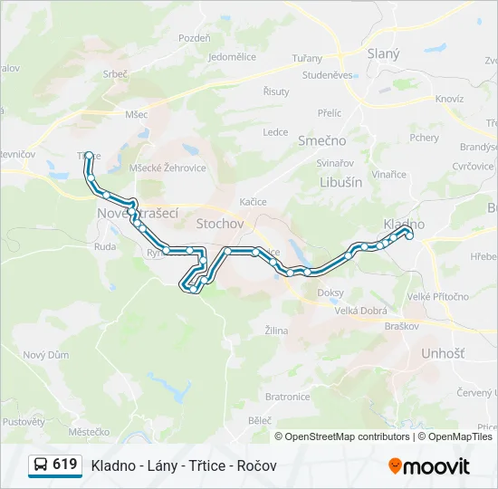 619 Bus Line Map