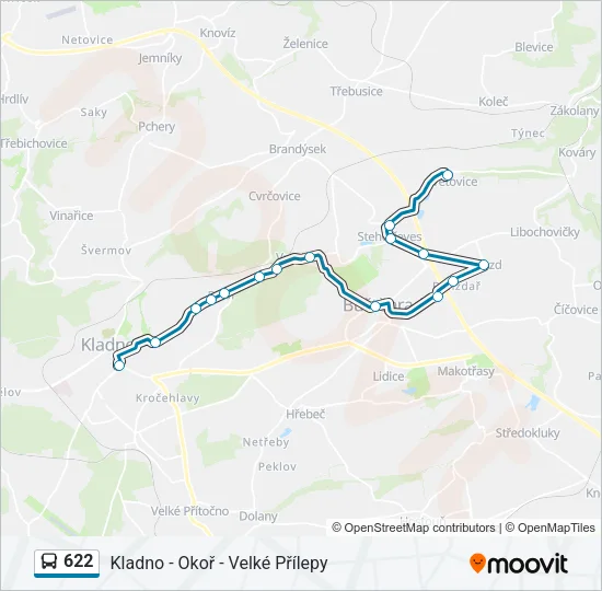 622 Bus Line Map