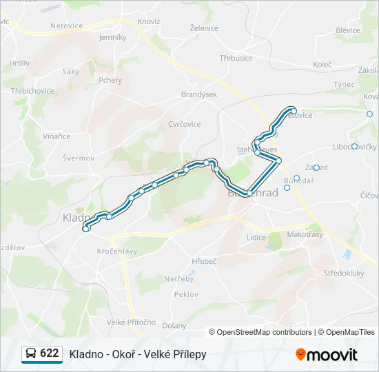 622 Bus Line Map