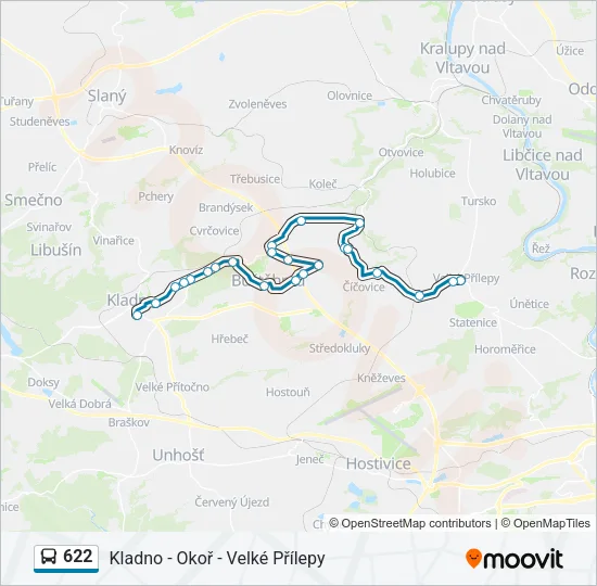 622 Bus Line Map