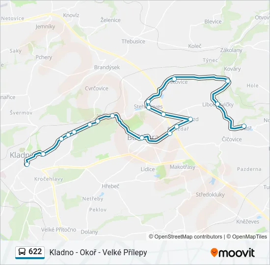 622 Bus Line Map