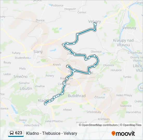 623 Bus Line Map
