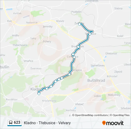 623 Bus Line Map