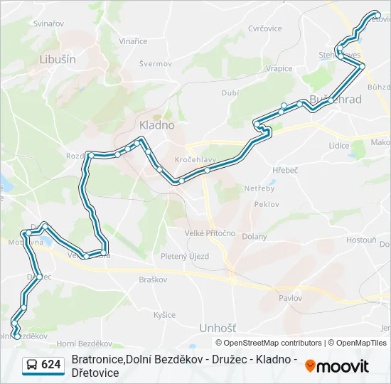 624 Bus Line Map