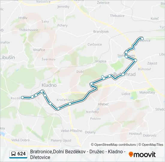 624 Bus Line Map