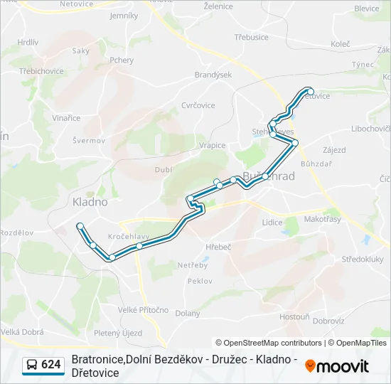 624 Bus Line Map