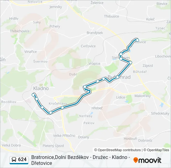 624 Bus Line Map