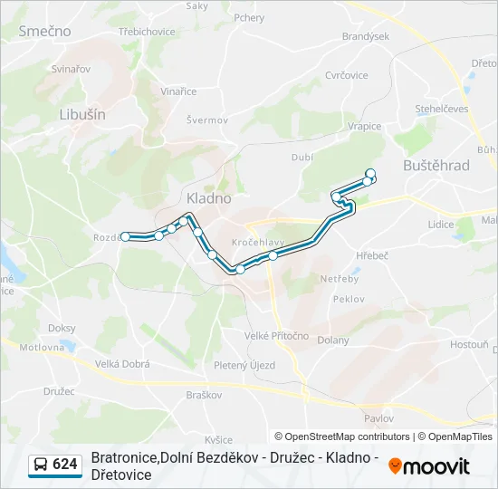 624 Bus Line Map