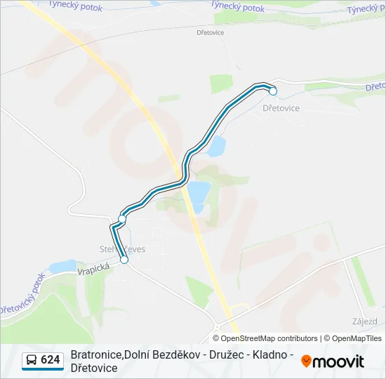 624 Bus Line Map