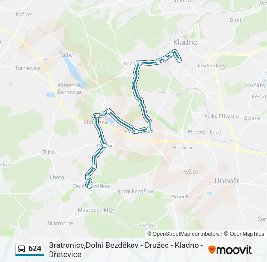 624 Bus Line Map
