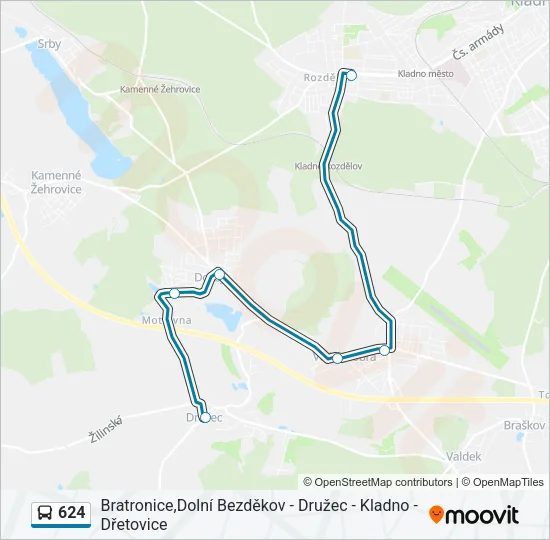 624 Bus Line Map