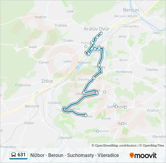 631 Bus Line Map