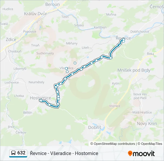 632 Bus Line Map