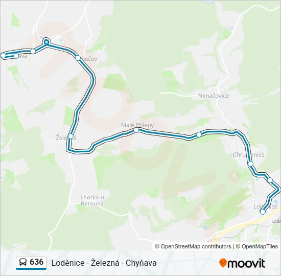 Автобус 636: карта маршрута