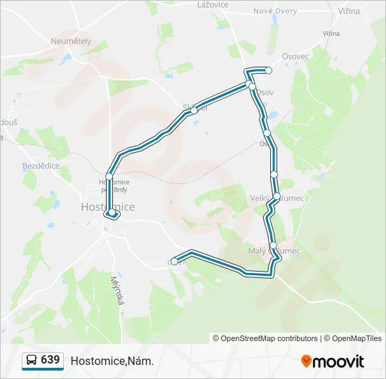 Автобус 639: карта маршрута