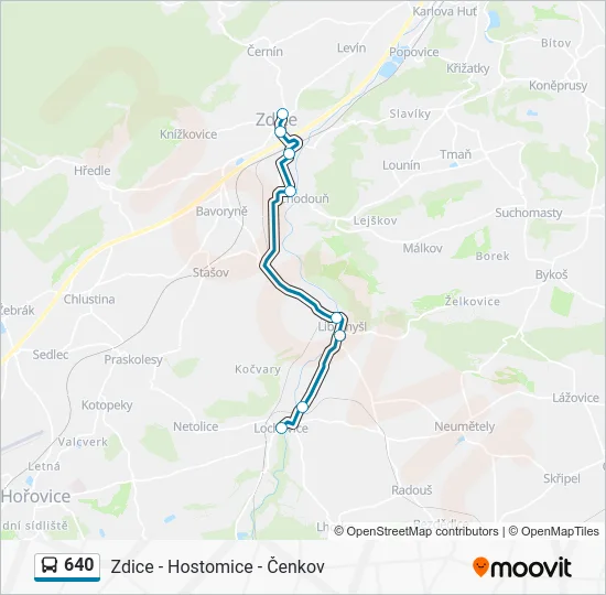 Автобус 640: карта маршрута