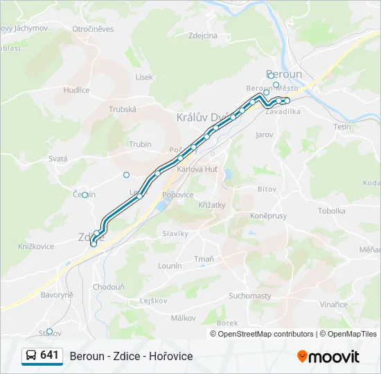 641 Bus Line Map