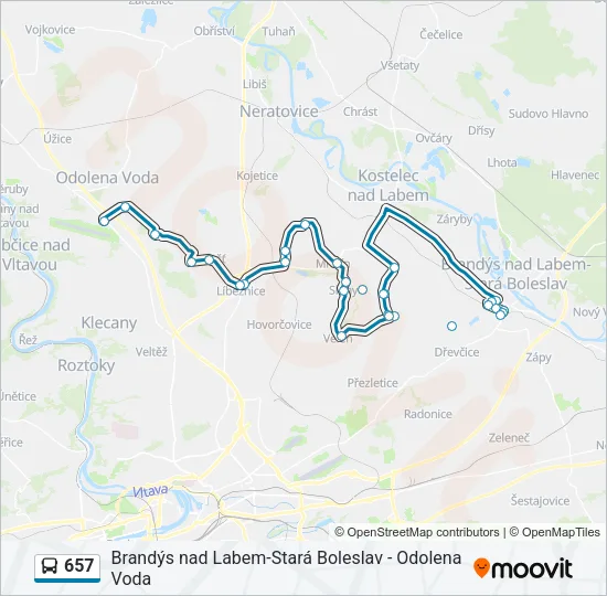 657 Bus Line Map