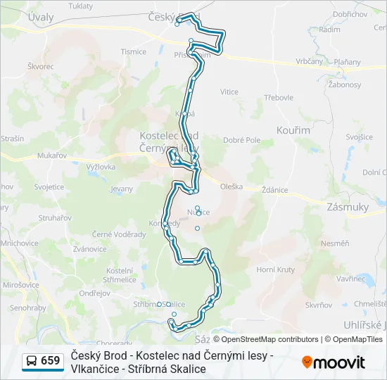 659 Bus Line Map