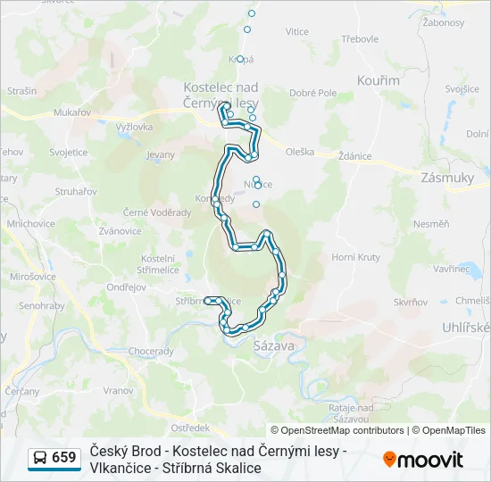 659 Bus Line Map