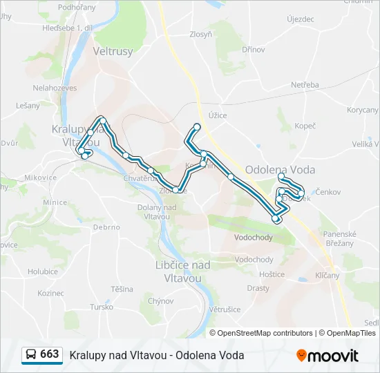 663 Bus Line Map