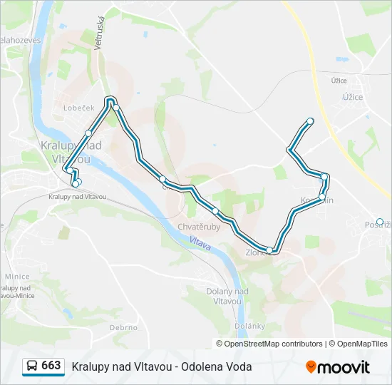663 Bus Line Map