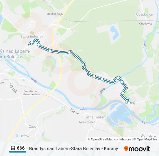 666 Bus Line Map