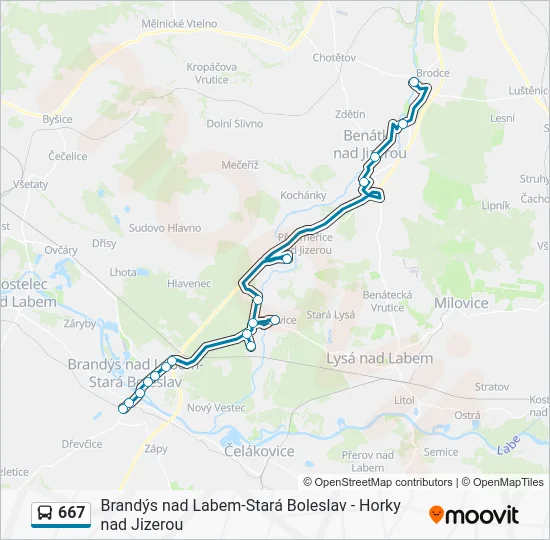 Автобус 667: карта маршрута