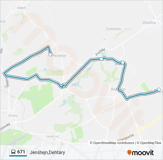 671 Bus Line Map