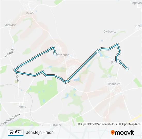 671 Bus Line Map