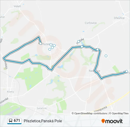 671 Bus Line Map