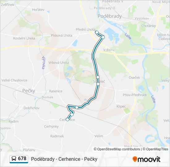 Автобус 678: карта маршрута