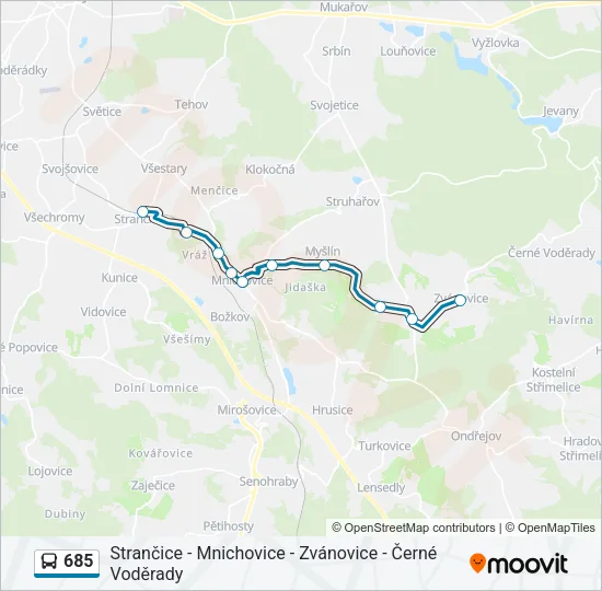 685 Bus Line Map