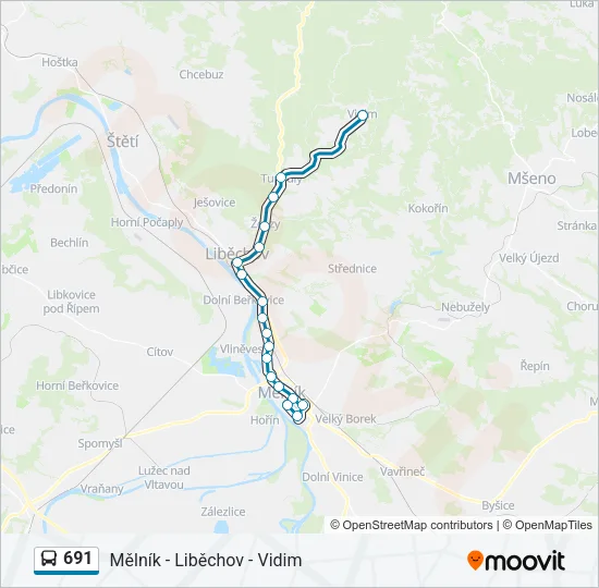 691 Bus Line Map