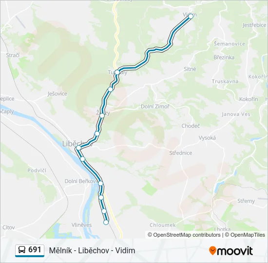 691 Bus Line Map