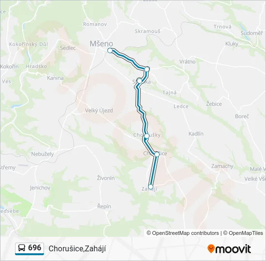 Автобус 696: карта маршрута