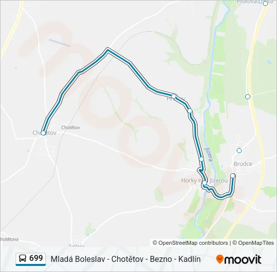 699 Bus Line Map