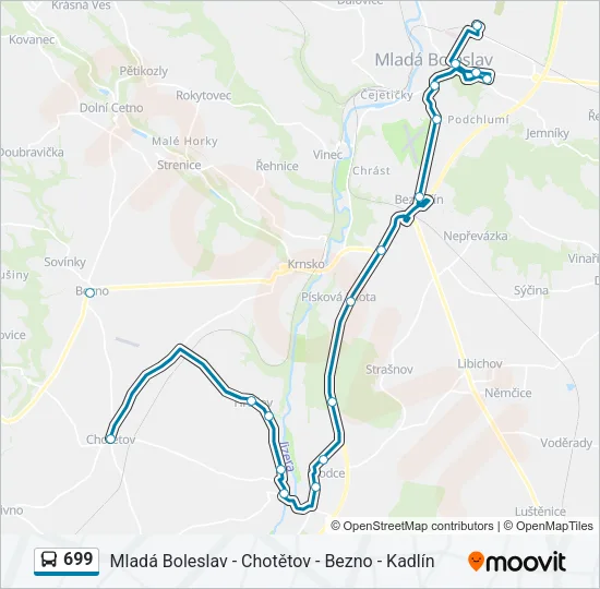 699 Bus Line Map