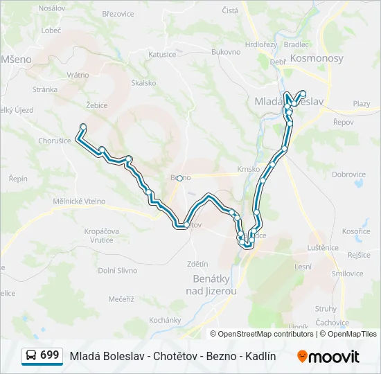 699 Bus Line Map