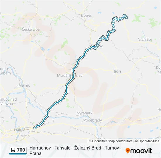 Автобус 700: карта маршрута