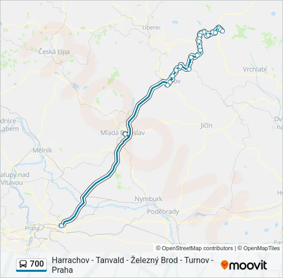 Автобус 700: карта маршрута