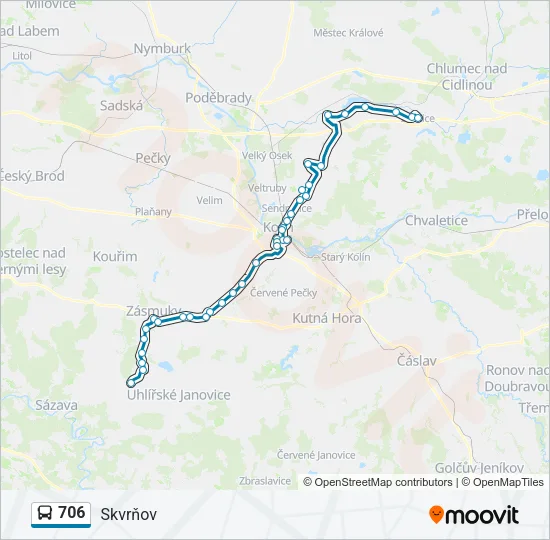 706 Bus Line Map