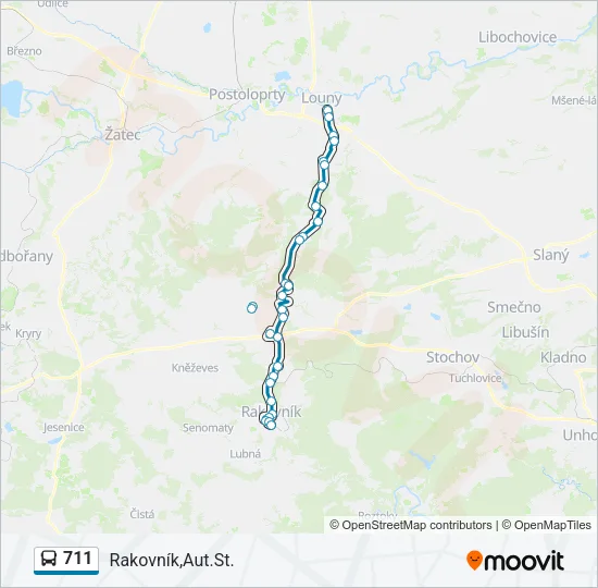 711 Bus Line Map