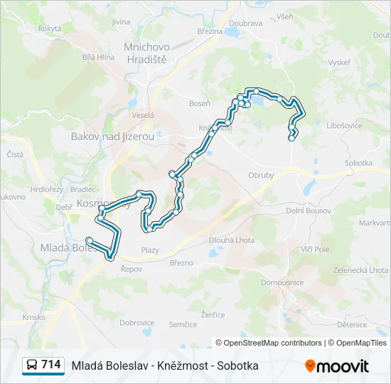 714 Bus Line Map