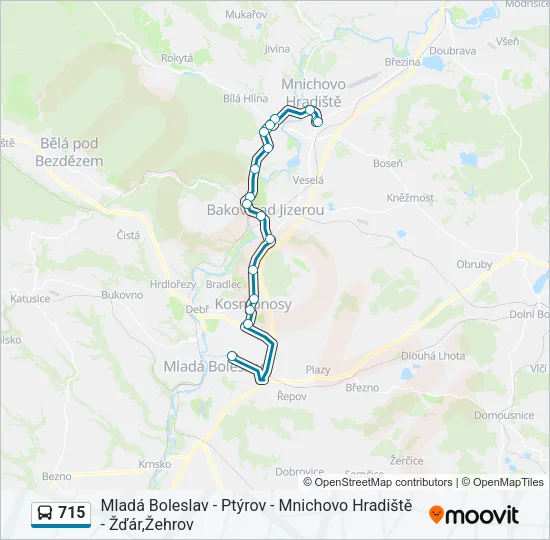 715 Bus Line Map